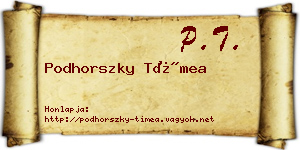 Podhorszky Tímea névjegykártya