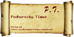 Podhorszky Tímea névjegykártya